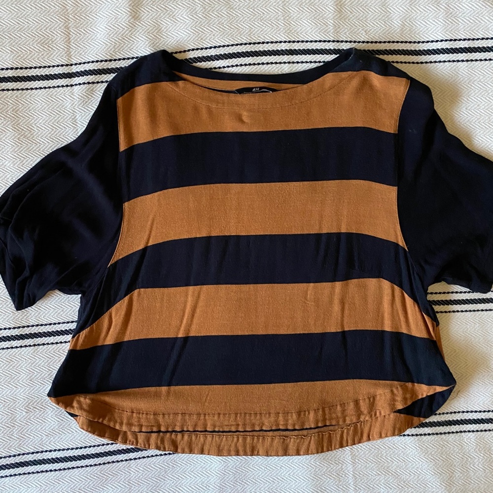 Stripped silky top